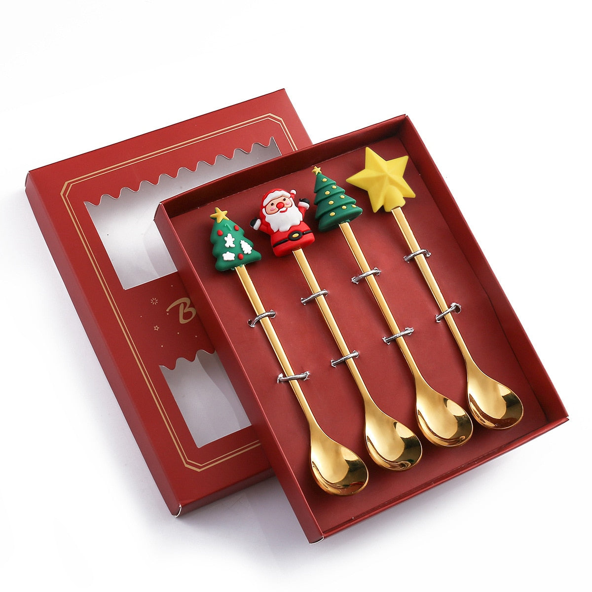 Holiday 4 Piece Merry Christmas Dinner Plate Set