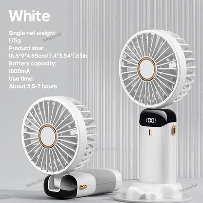 Compact 3-in-1 Rechargeable Fan with LED Screen - Halri