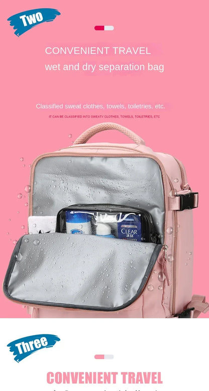 Practical Flight Bag Backpack With Shoe Pocket