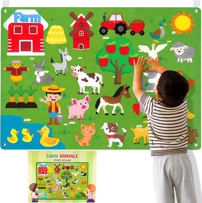 Fun Educational Farm Animal Playboard Set