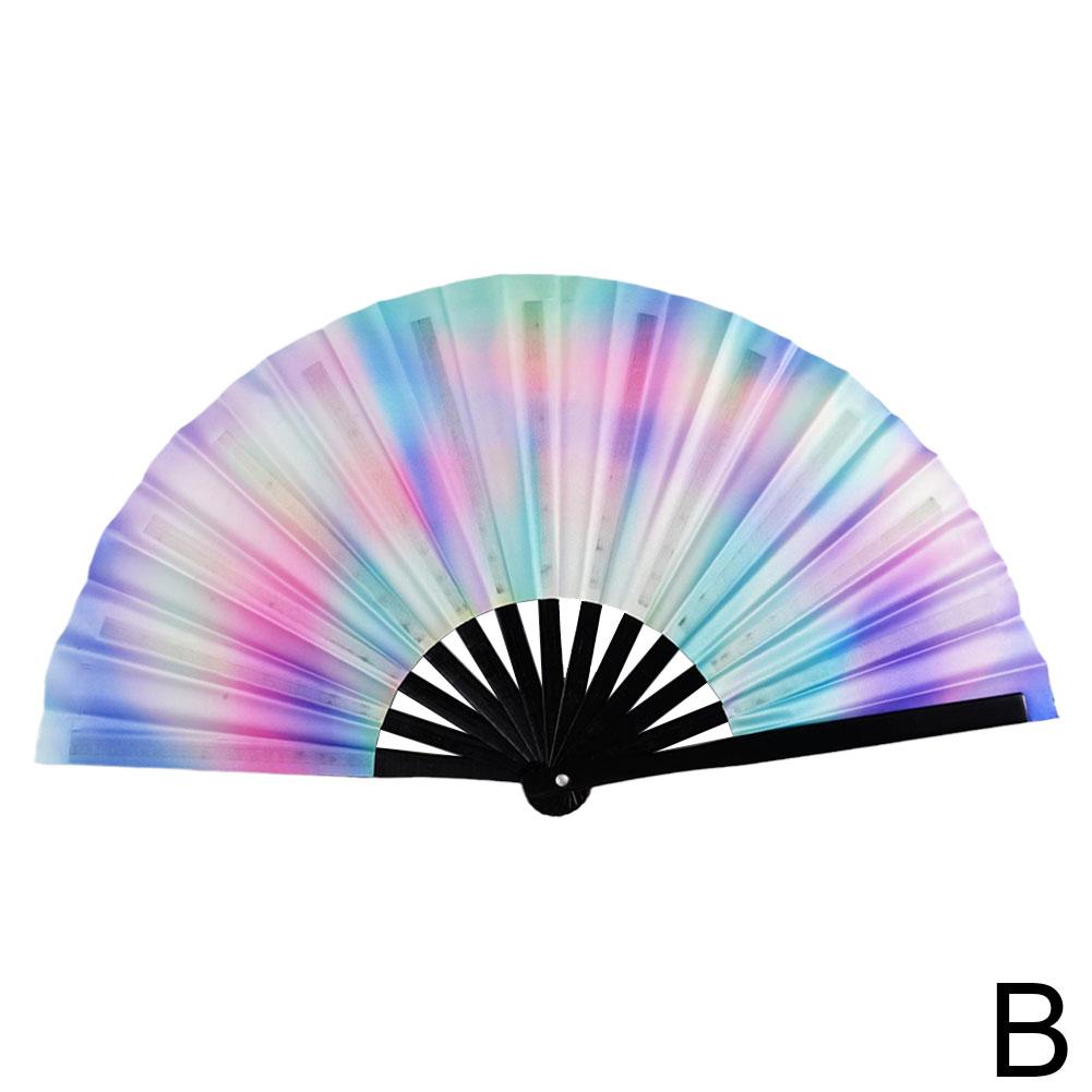 Colorful Folding Paper Hand Fan