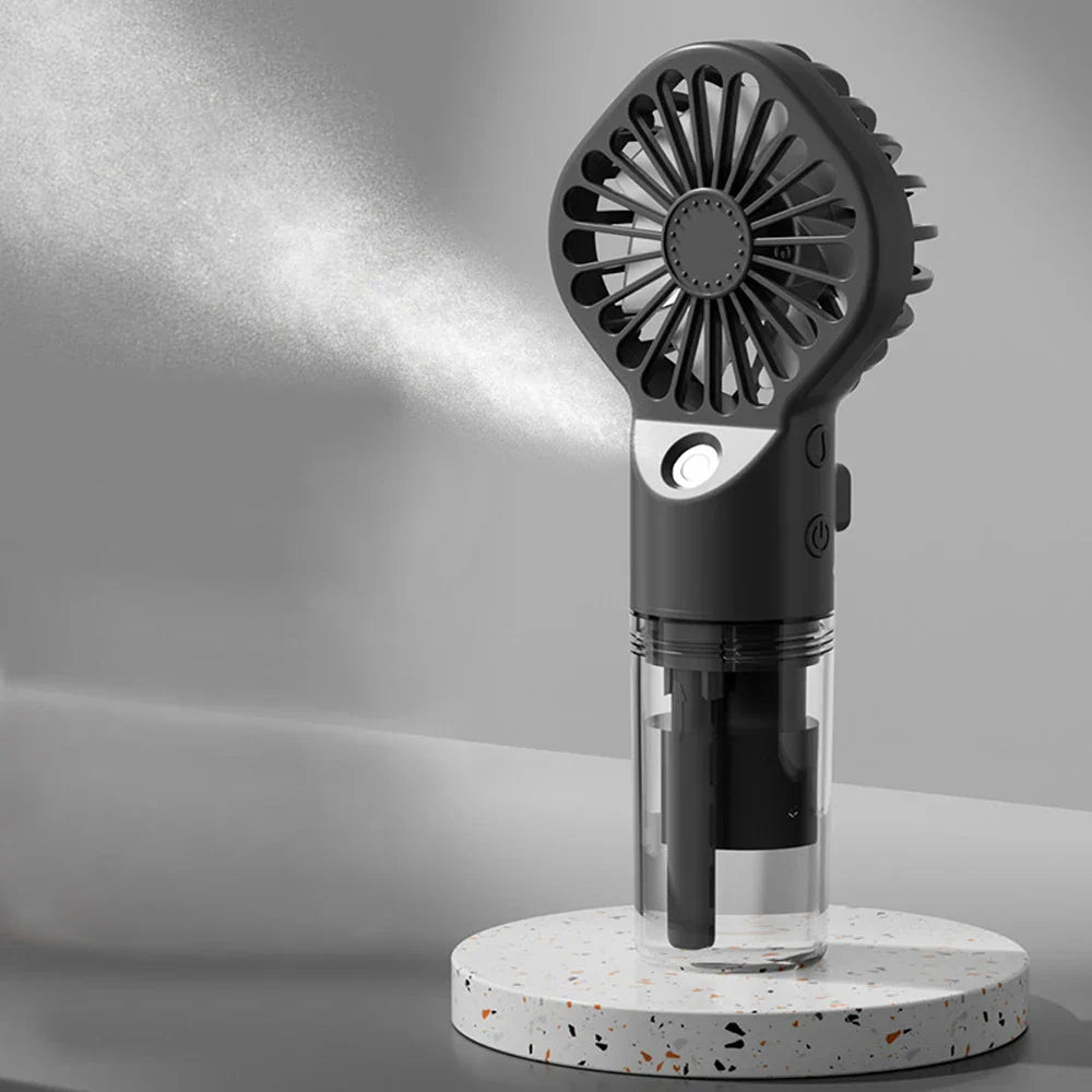 Compact Personal Mist Fan with USB Rechargeable Design
