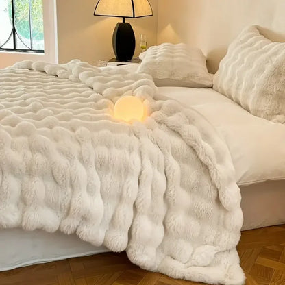 Soft Plush Reversible Home Blanket Throw