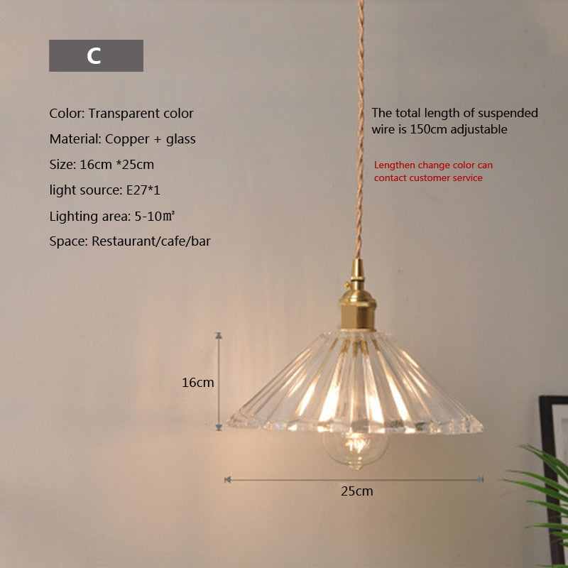 Clear Glass Modern Pendant Light