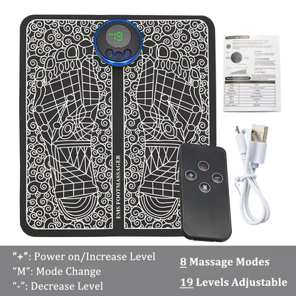 Electric Foot Massage Mat - 8 Modes Rechargeable