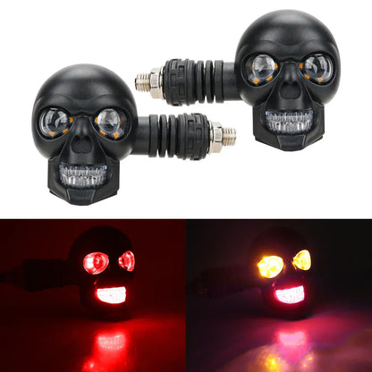 Dark Skull Bike Turn Signal Light