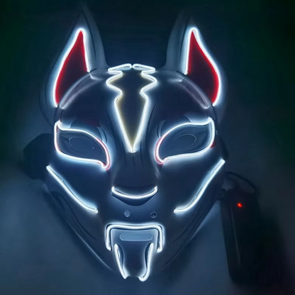 Glowing LED Fox Mask for Halloween Cosplay - Halri