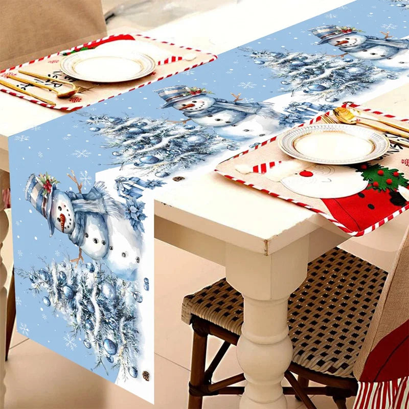 Holiday Red Table Runner for Christmas Decor