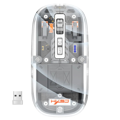 Clear Wireless Rechargeable Computer Mouse