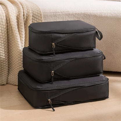 Compact Travel Accessories 3pc Set Waterproof Bag Organizers