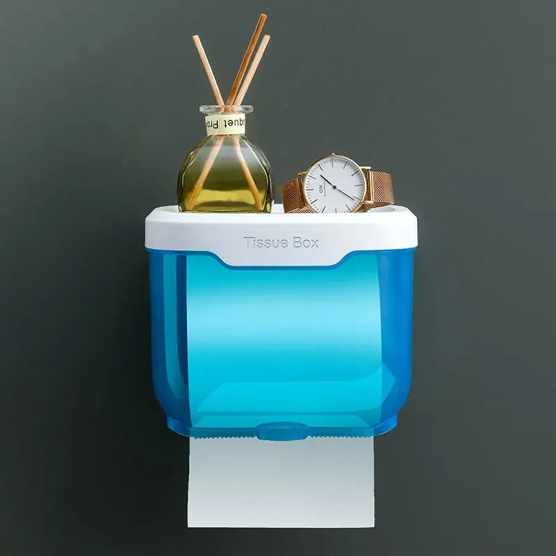 Wall Mount Toilet Paper Holder with Storage Box - Halri