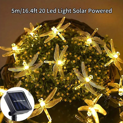 Outdoor Solar Dragonfly Fairy Lights 5m - Halri