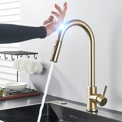 Easy Touch Kitchen Faucet with Pull-Out Spray Nozzle