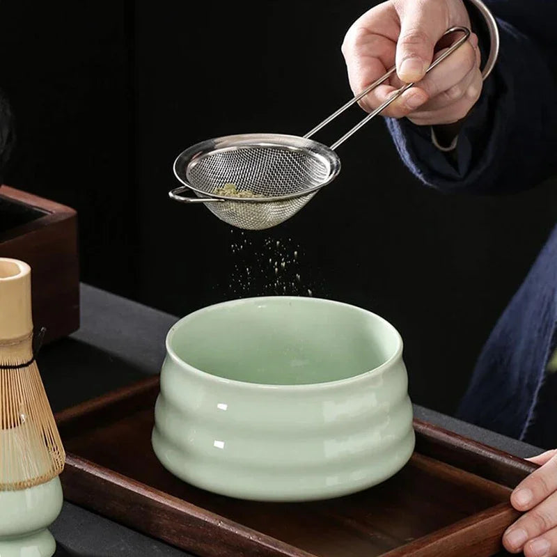 Matcha Set Green Size One Size Bamboo Ceramic-6