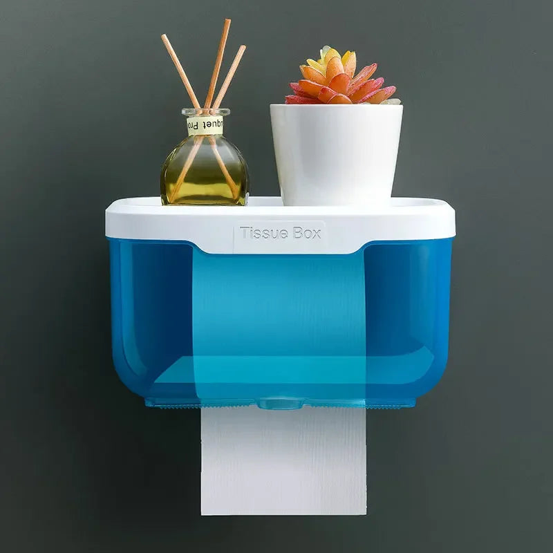 Wall Mount Toilet Paper Holder with Storage Box