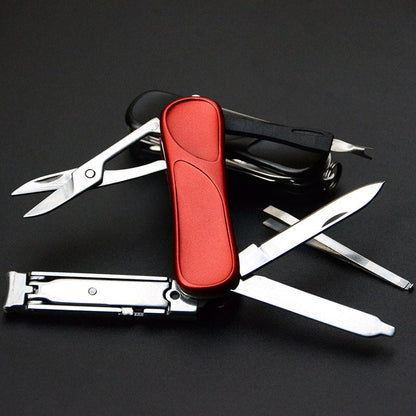 Portable 10in1 Multitool Keychain Steel EDC Kit