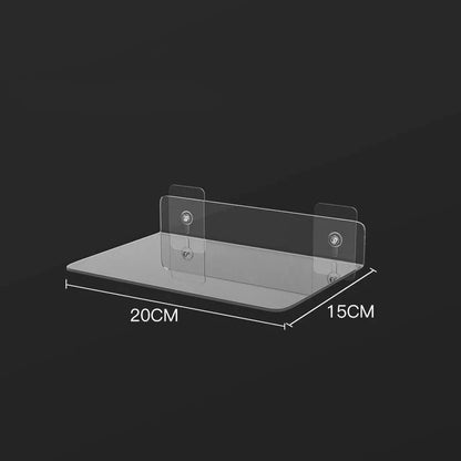 Clear Glass Wall Shelf for Bathroom and Kitchen