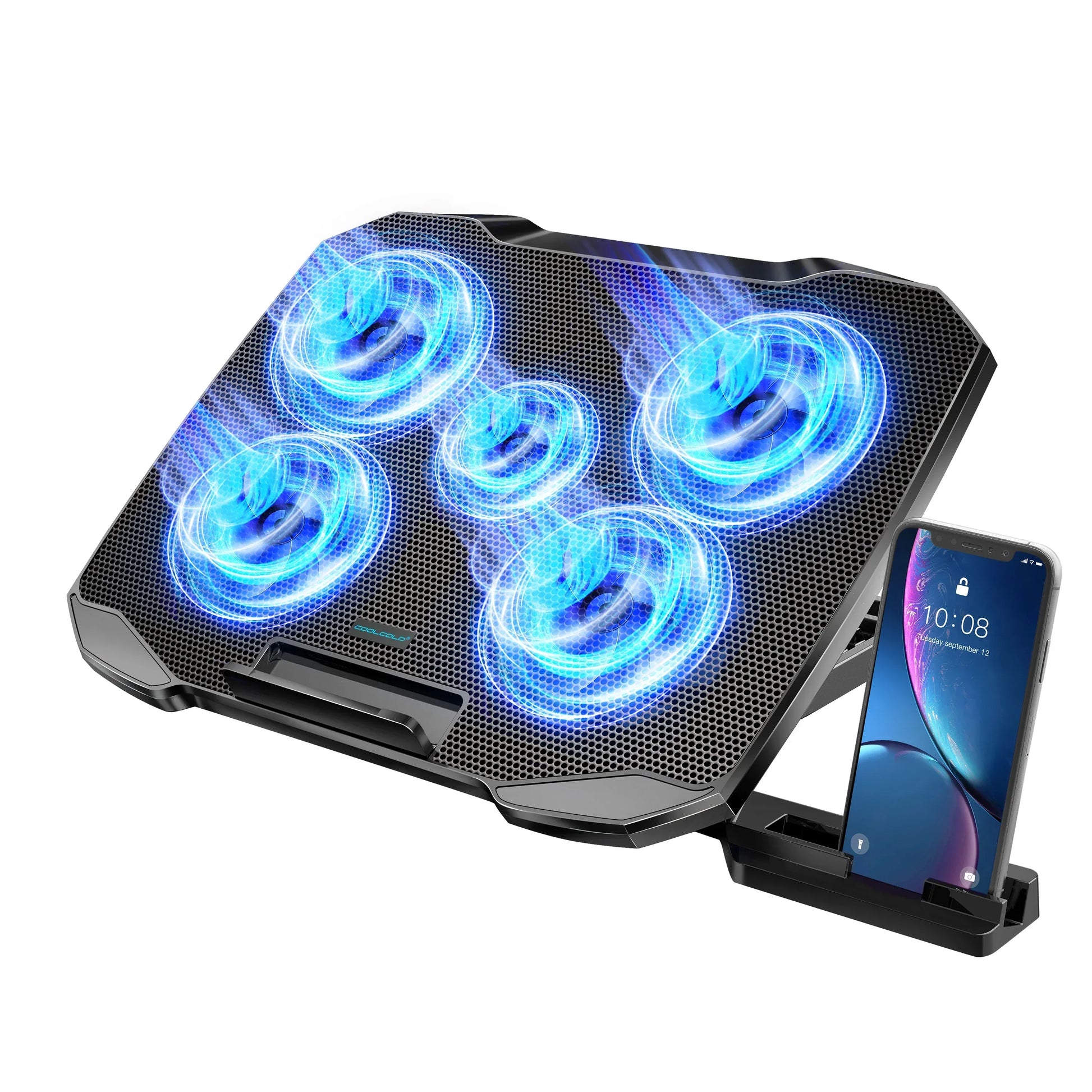 Portable Laptop Cooler with Silent Fans and Stand - Halri