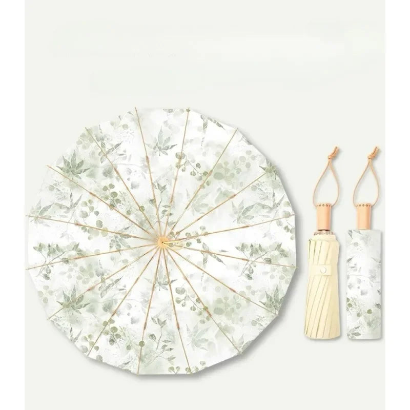 Natural Bamboo Artisan Calligraphy Umbrella