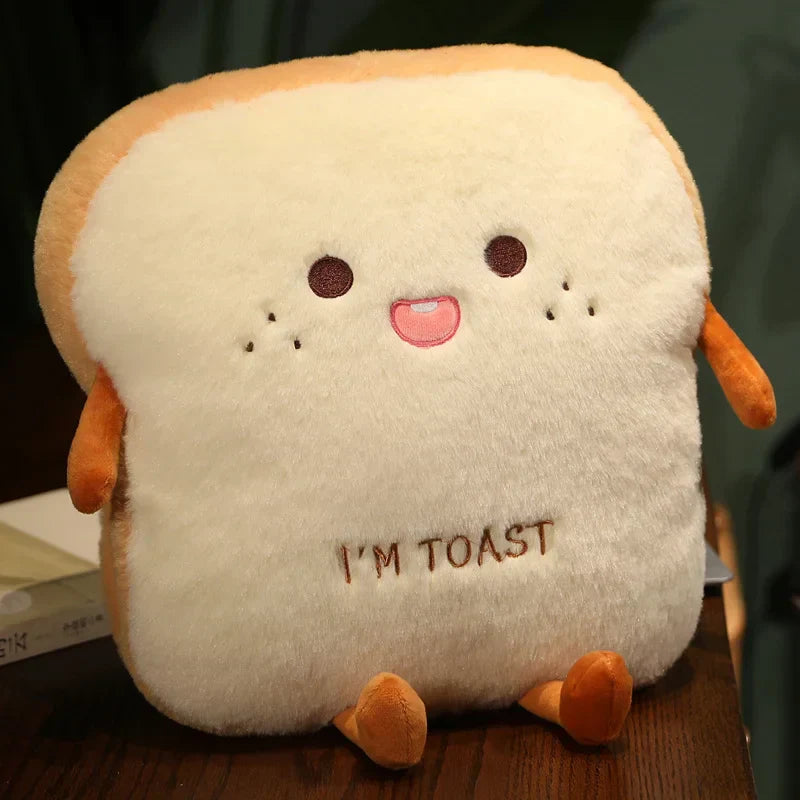 Cozy Toast Shaped Super Soft Heat Pillow