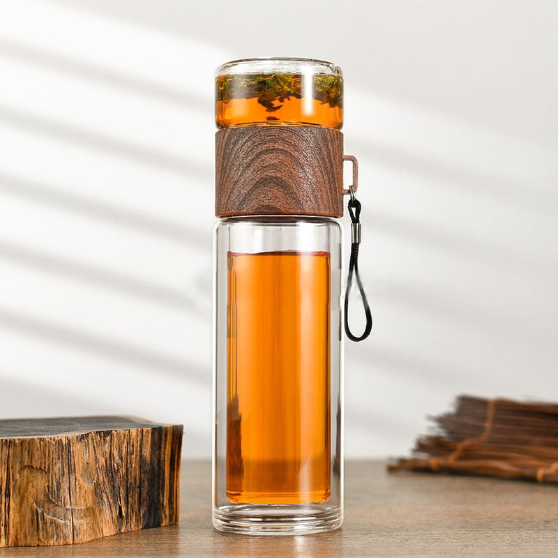 Insulated Double Layer Smart Water Bottle Glass