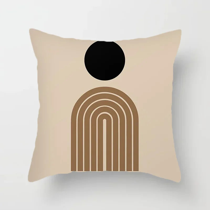 Stylish Black White Abstract Throw Pillow Cover