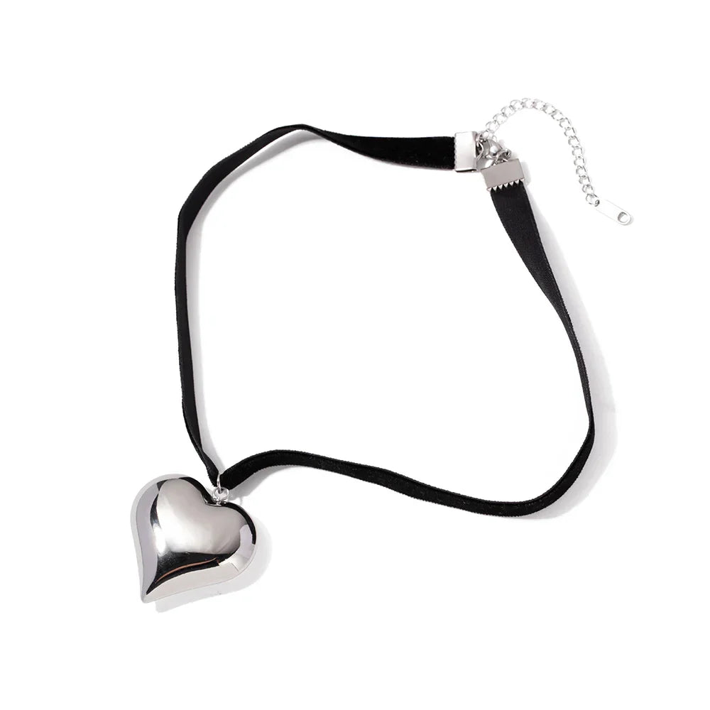 Thick Love Heart Chain Necklace