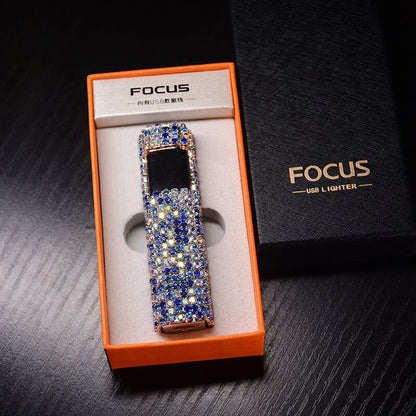 Glitter Stone Rechargeable Windproof Lighter