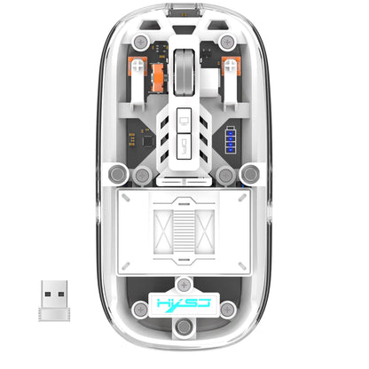 Clear Wireless Rechargeable Computer Mouse