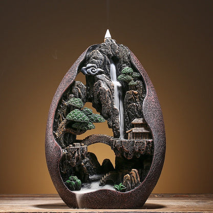 Calming Waterfall Incense Holder for Home Decor