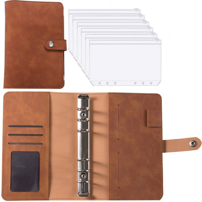 Practical Leather Wallet Notebook Expense Tracker