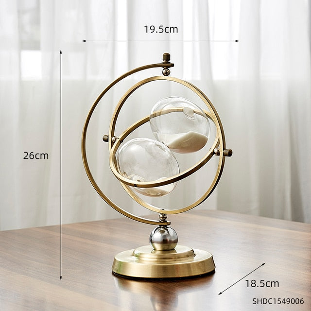 Elegant Metal Hourglass Table Decor