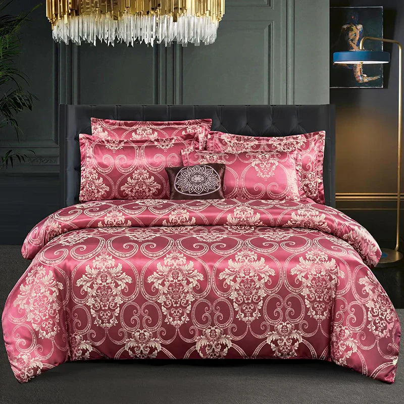 Elegant Soft Gold Blue Duvet Cover
