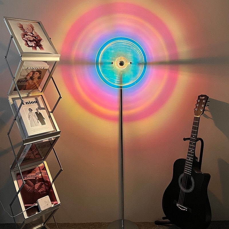Colorful Rainbow Glass Desk Lamp
