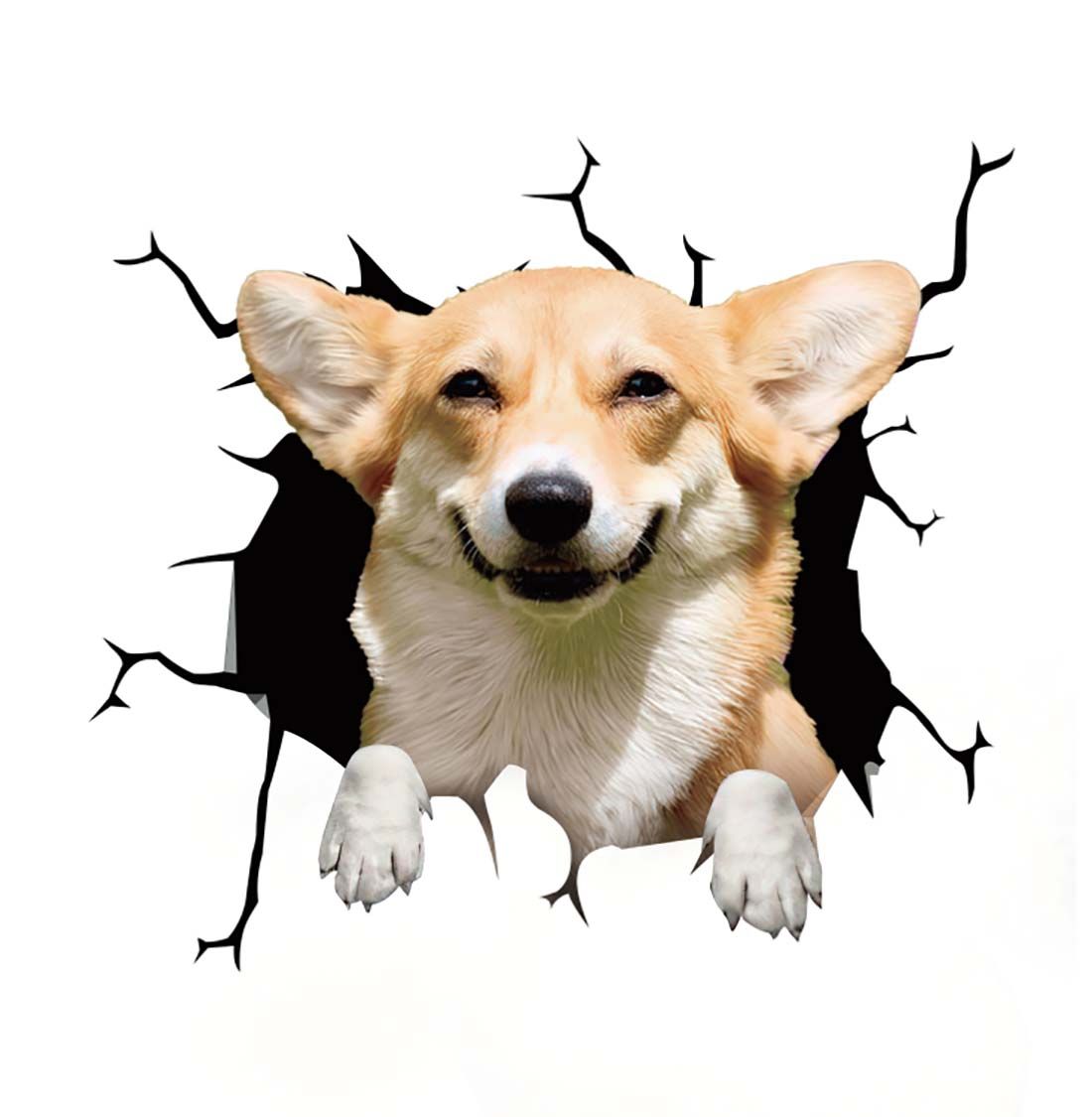 Fun 3D Dog Car Scratch Cover Sticker