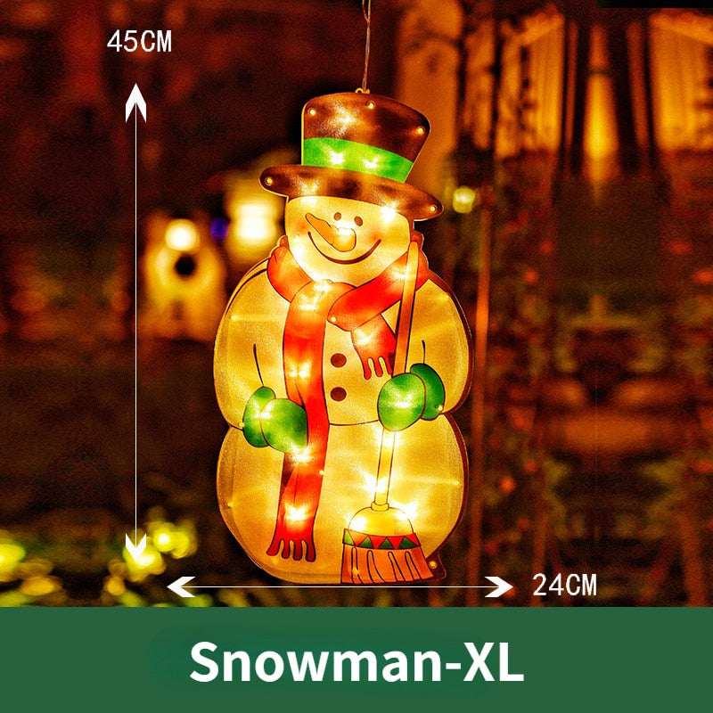 Colorful Holiday Window String Lights