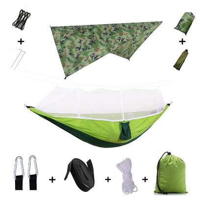 Portable Hammock with Bug Net and Rain Fly