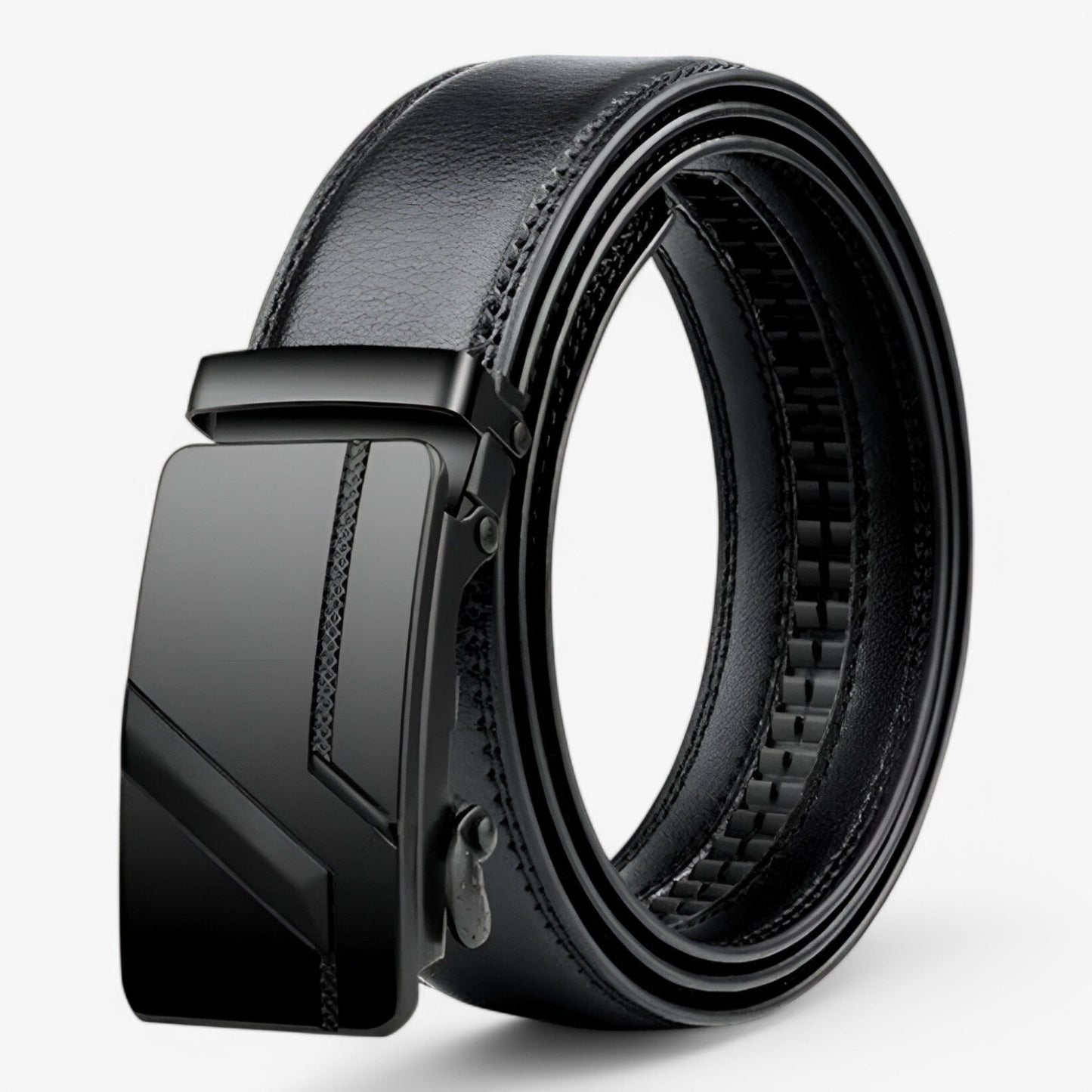High Quality Men's Leather Belt - Adjustable Black Brown Strap - Halri