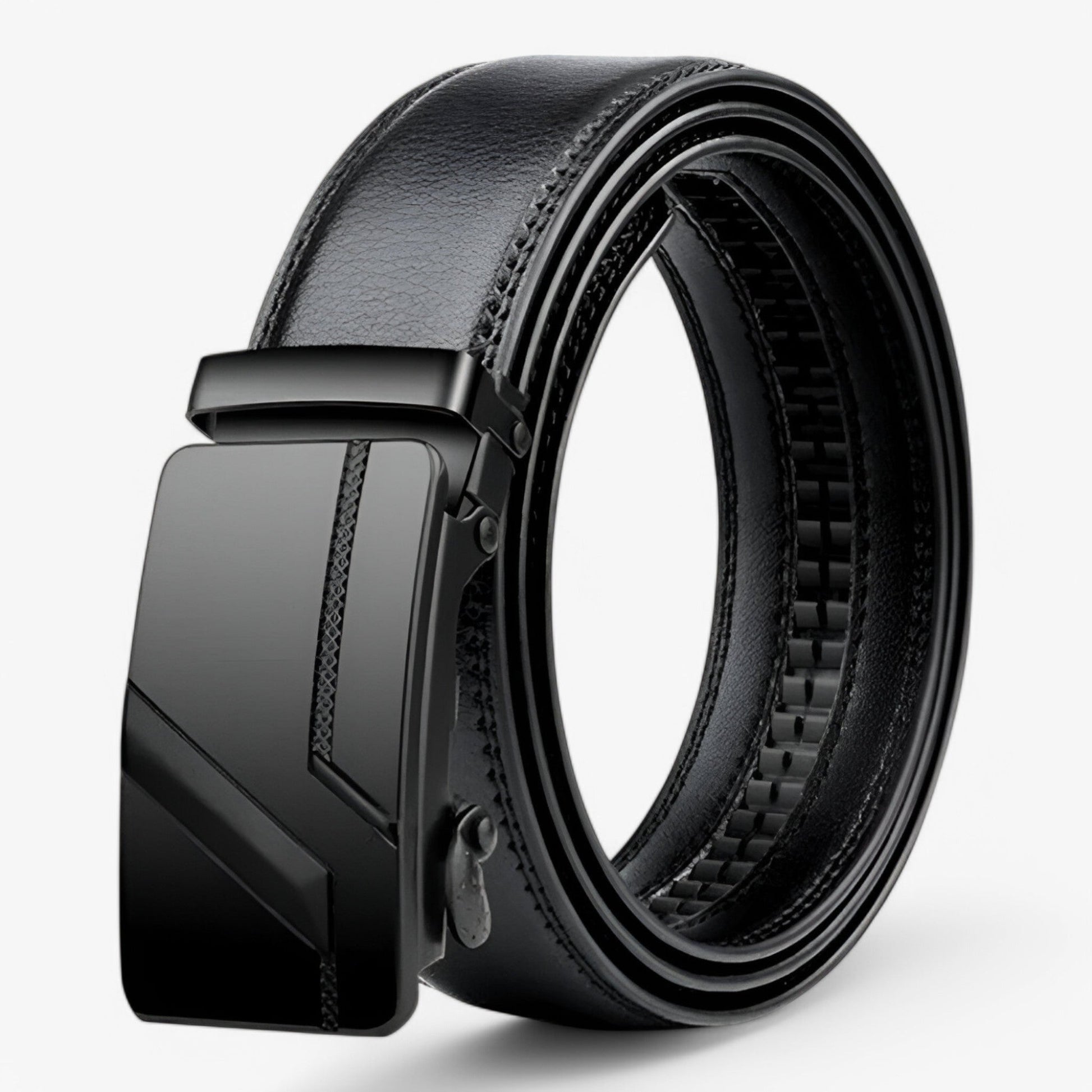 High Quality Men's Leather Belt - Adjustable Black Brown Strap - Halri