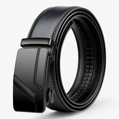 High Quality Men's Leather Belt - Adjustable Black Brown Strap - Halri