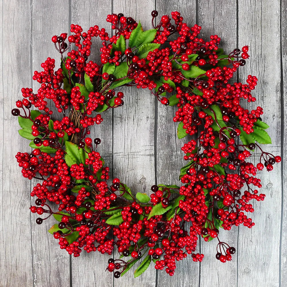 Fresh Holiday Red Berry Christmas Wreath