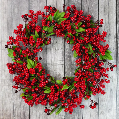 Fresh Holiday Red Berry Christmas Wreath