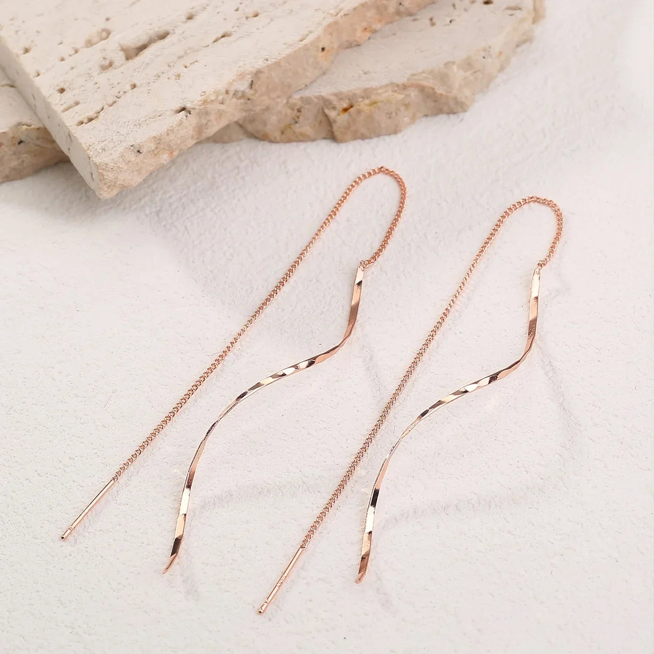 Trendy Wavy Tassel Drop Earrings