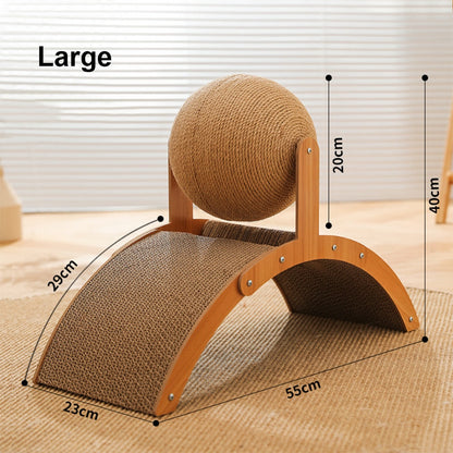Pet Wooden Cat Play Scratching Board