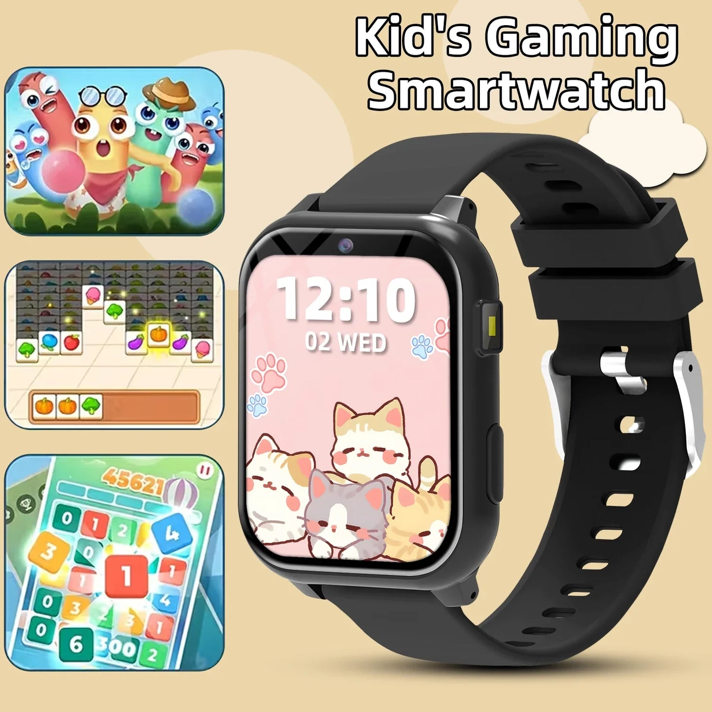 Fun Kids Digital Watch with Alarm and Flashlight