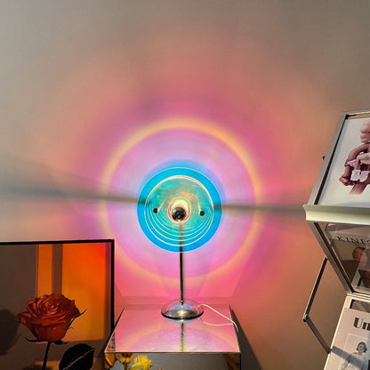 Colorful Rainbow Glass Desk Lamp