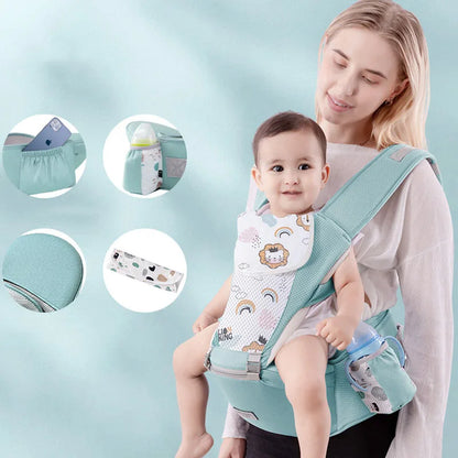 Versatile Baby Sling with Built-in Hip Seat