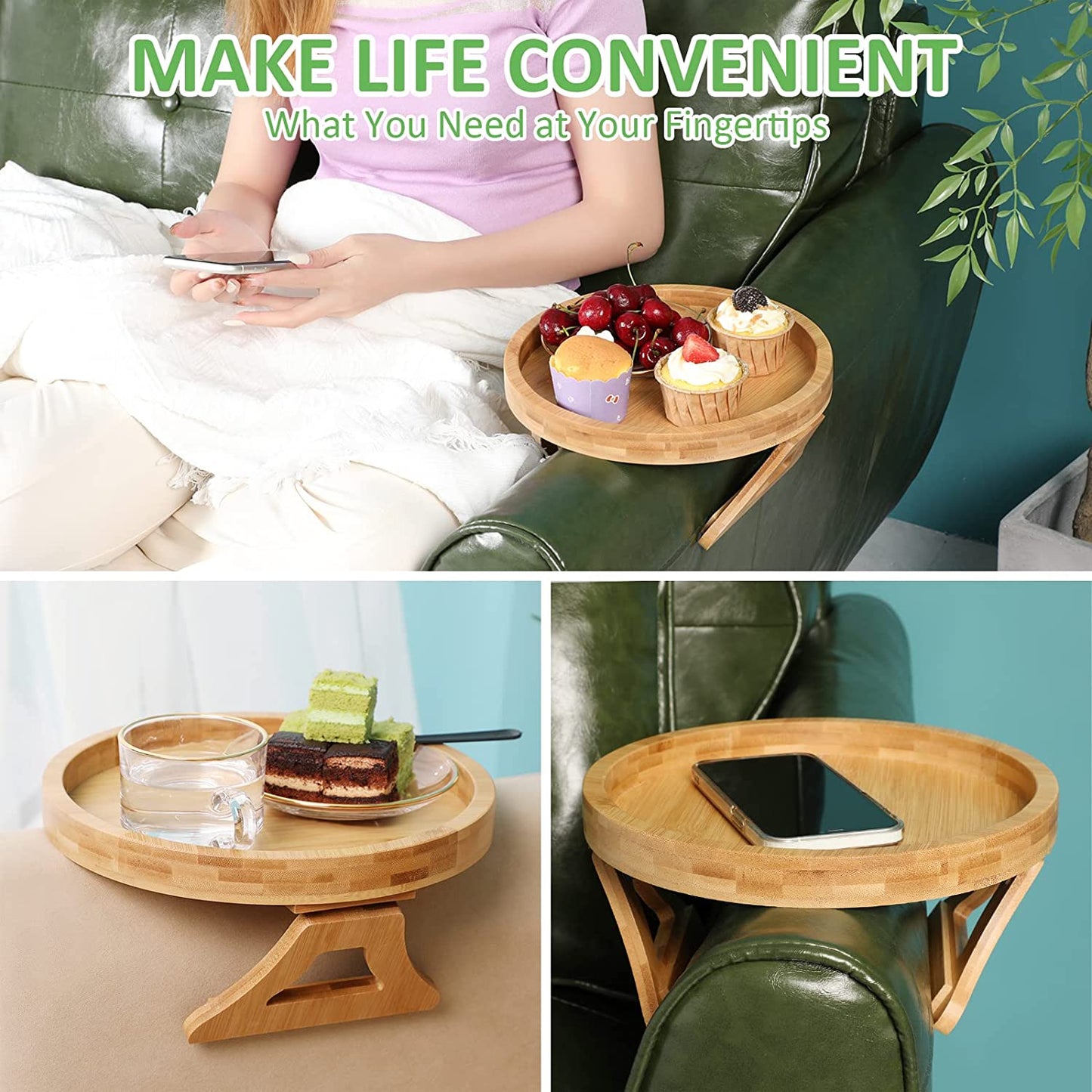 Sturdy Wooden Laptop Desk Tray Table For Sofa