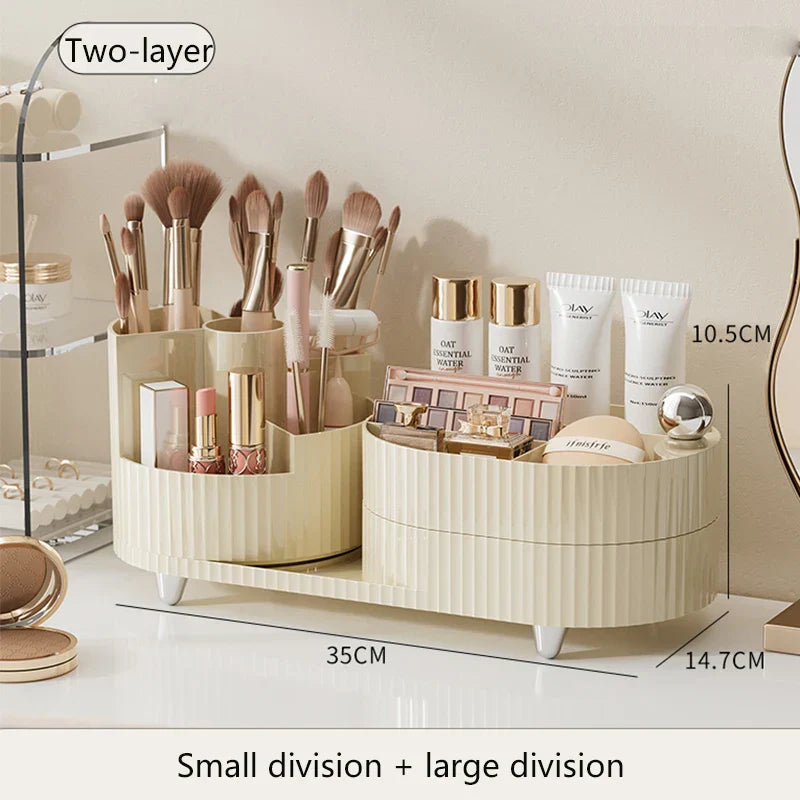 Clear Rotating Makeup Storage Cosmetic Box