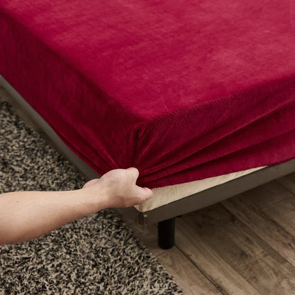 Cozy Velvet Fitted Sheet for Winter Bedding